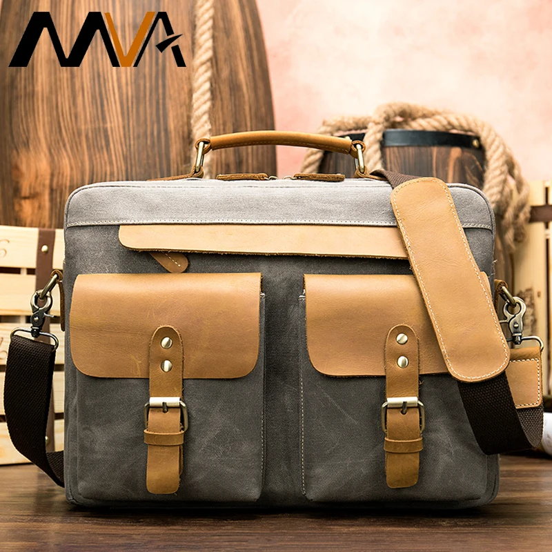

Men's briefcase leather bags messenger bag men canvas business bag handbag men leather briefcase handles cartable homme 9772