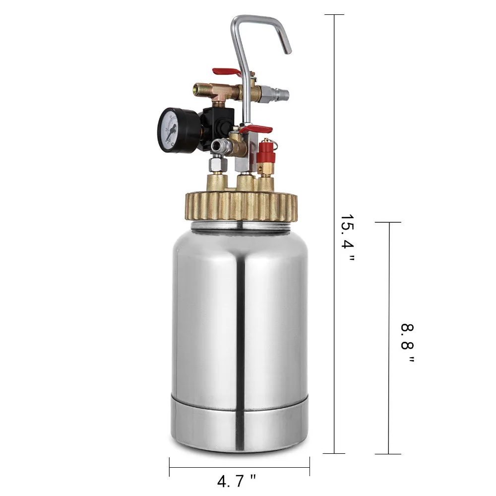US $95.08 2 liters 05 Gallon Colorful paint Waterinwater spray gun Marble paint Latex paint stone paint Pressure tank ejection gun