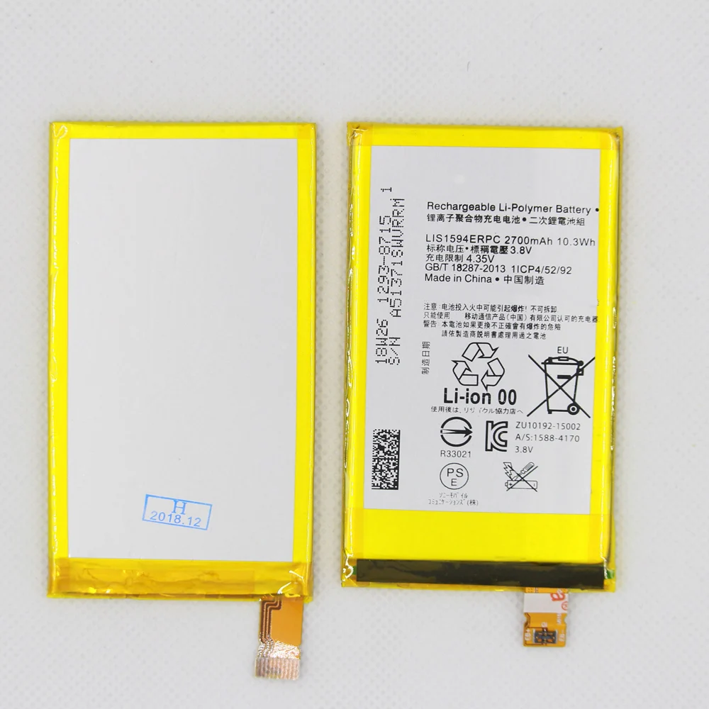 10 шт./лот ISUNOO 2700 мАч внутренняя Замена батареи LIS1594ERPC для Sony Xperia Z5 compact Mini E5823 E5803