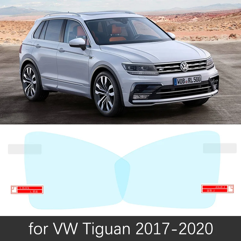 Для Volkswagen VW Tiguan MK1 MK2 2008- полное покрытие противотуманная пленка зеркало заднего вида непромокаемые противотуманные пленки чистые аксессуары - Название цвета: VW Tiguan 2017-2020