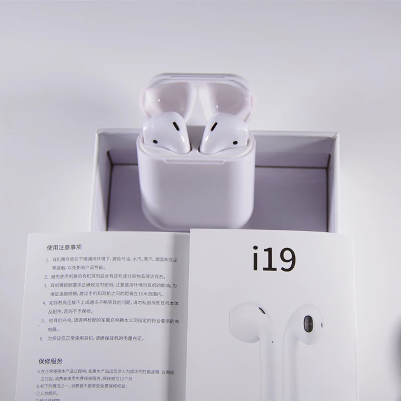

i19 TWS 2019 Cordless Wireless Bluetooth Headset Bluetooth Earphones i10 TWS i12 TWS i9s i11 Mini 1:1 Size PK TWS i12 i10 i7 i20