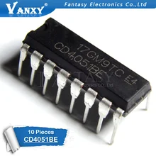 10 шт. CD4051BE DIP16 CD4051 DIP 4051BE DIP-16 новое и оригинальное IC