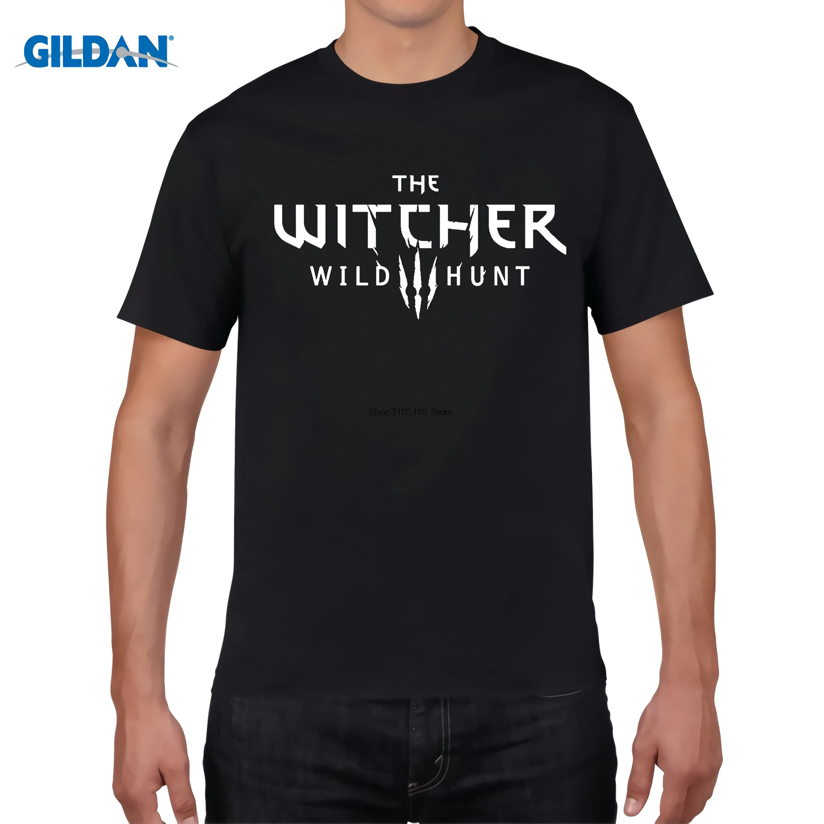 GILDAN designer t shirt The Witcher 3 T Shirt Summer Style Men Cotton ...