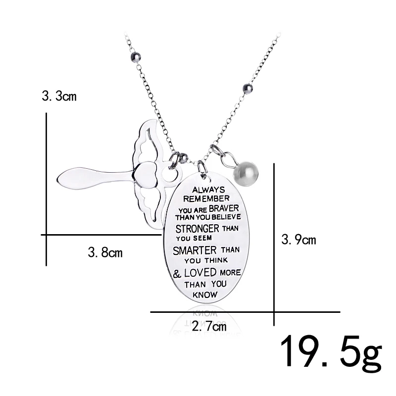 «Всегда помните, что вы бравер, то вы верите» имитация жемчуга красивый ангел-хранитель подарок, ожерелье с подвеской ювелирные изделия