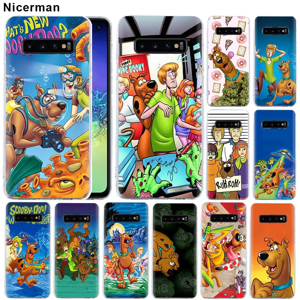 

cartoon movie Scooby Doo Silicone Case for Samsung Galaxy S10 Plus S10e S9 S8 Plus Note 8 9 M30 Cover Clear Soft Patterns TPU Sh