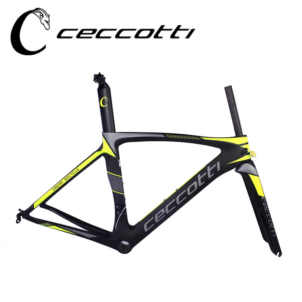 Карбоновая велосипедная Рама Cuadro de bicicleta желтая Китайская марка карбоновая рама