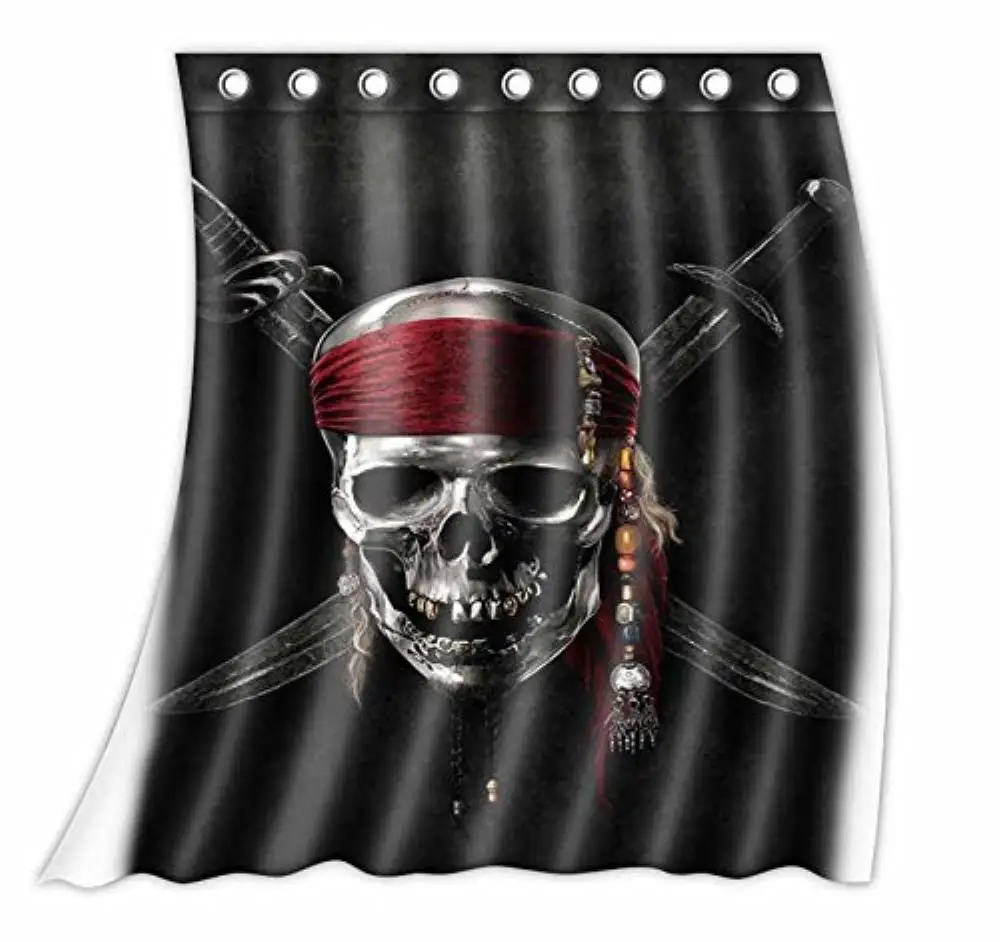 

Custom Pirate Pattern Curtain Polyester Fabric Window Curtain Size 52wx63h (One Piece)