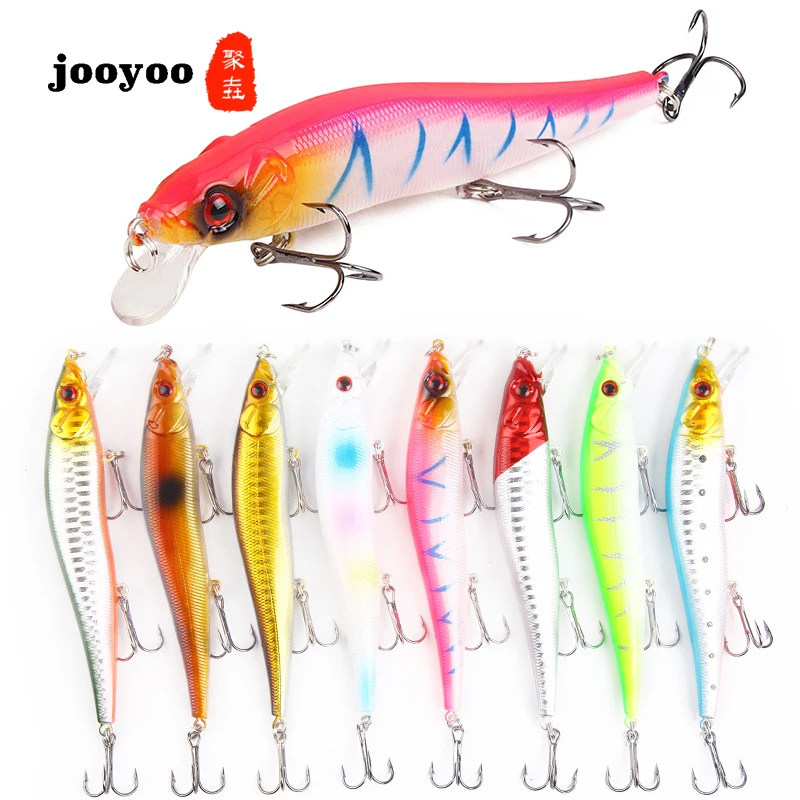 Fishing Lure Minnow Hard Bait 12cm/15g Plastic 3D Eyes Artificial Bionic Fishing Bait Hook Fish Bait Fishing Tackle jooyoo