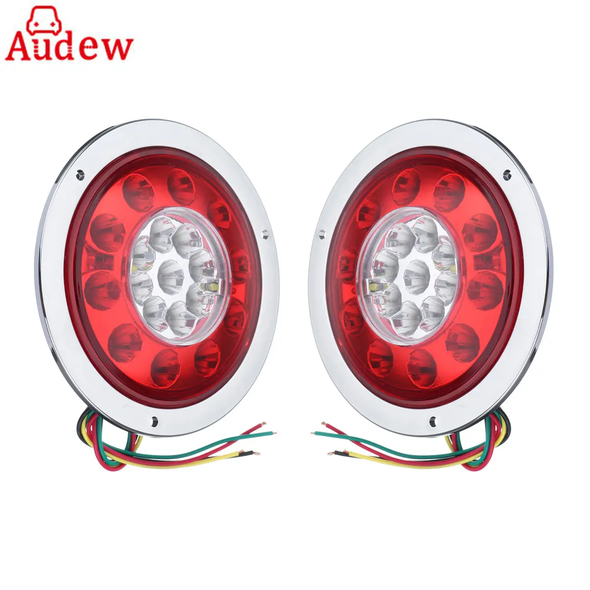 2pcs Waterproof Car Trailer Truck 19 LED Round Tail Brake Light Turn