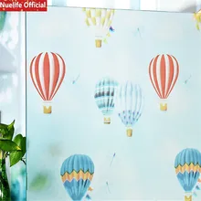 0,6x5 м цветной воздушный шар самоклеящаяся стеклянная пленка для гостиной, спальни, ванной комнаты, детской комнаты, для детского сада, раздвижные двери, ПВХ пленка на окно