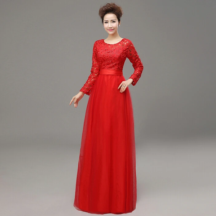 Women Long Sleeves Red Sleeve Evening Gowns Size 4 Formal Women Long Sleeves Red Sleeve Evening Gowns Size 4 Formal Wear Woman Dress Womens Dresses For The Wedding Party W2826 In From Weddings