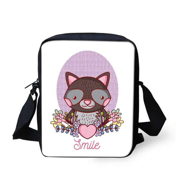 Raccoon Messenger Bag