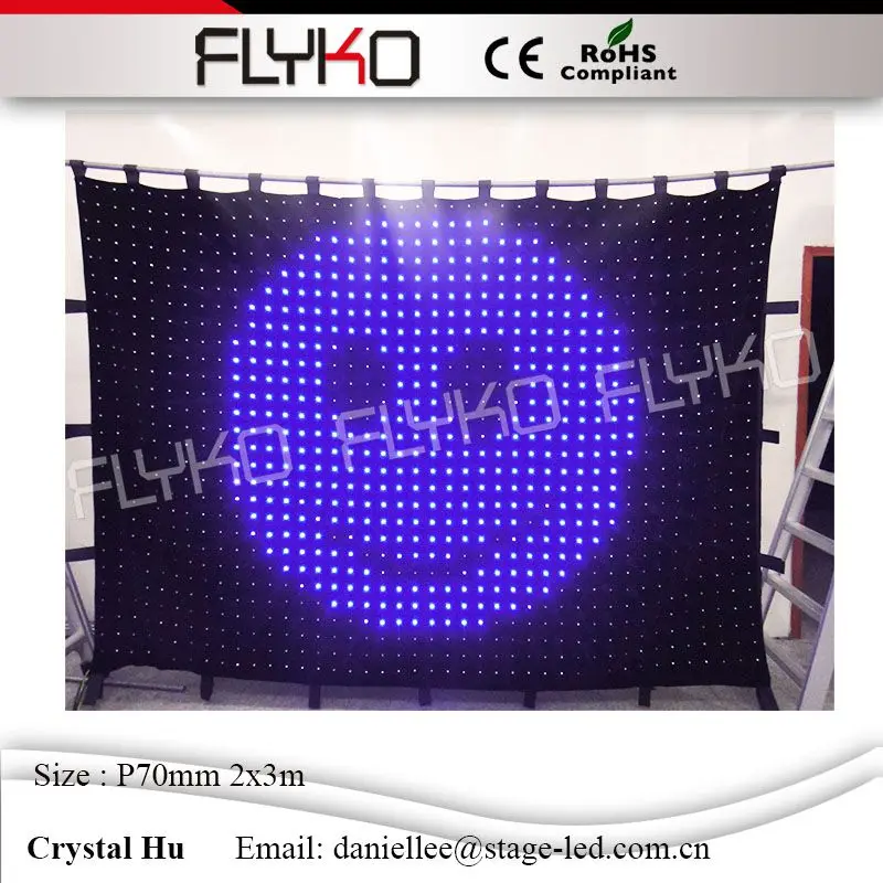 

Beautiful led curtain high technology easy installation led video decoration background wall