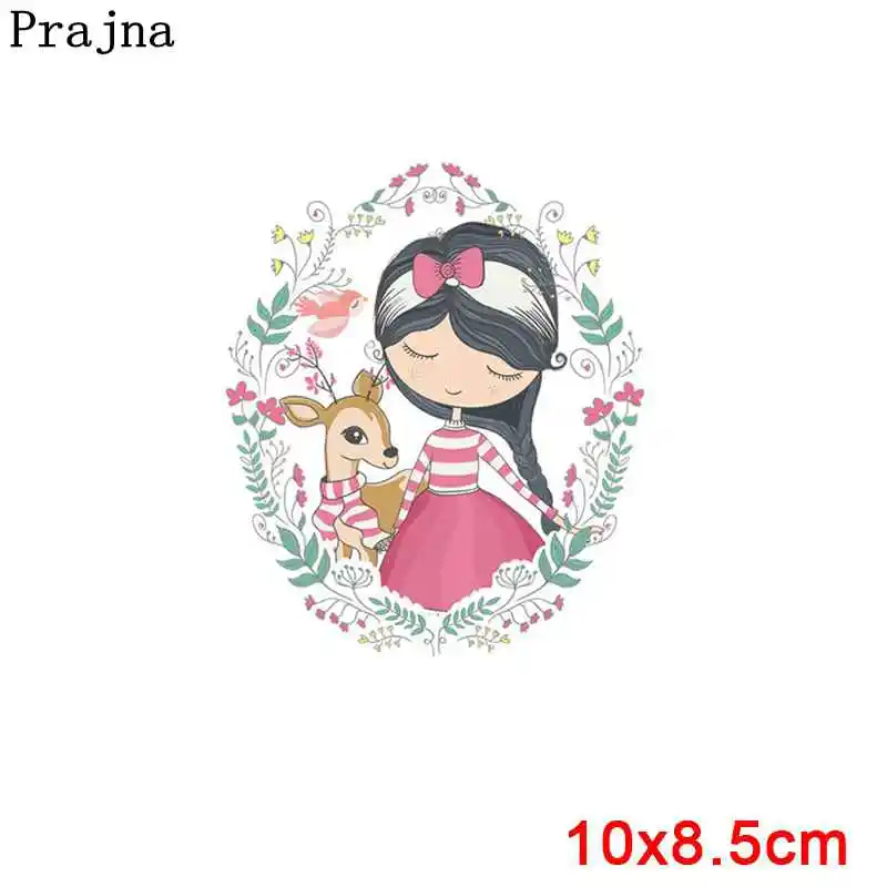 Prajna Series Of Barbie Iron-On Transfers Cute Girl Stickers On Clothes Cartoon Iron Sticker Vinyl PVC Patch DIY Applique Badge - Цвет: Темно-бордовый