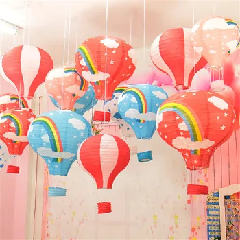 

6Pcs/lot 12 inch Hot Air Balloon Paper Lantern for Wedding Party Birthday Decorations Kids Gift Craft