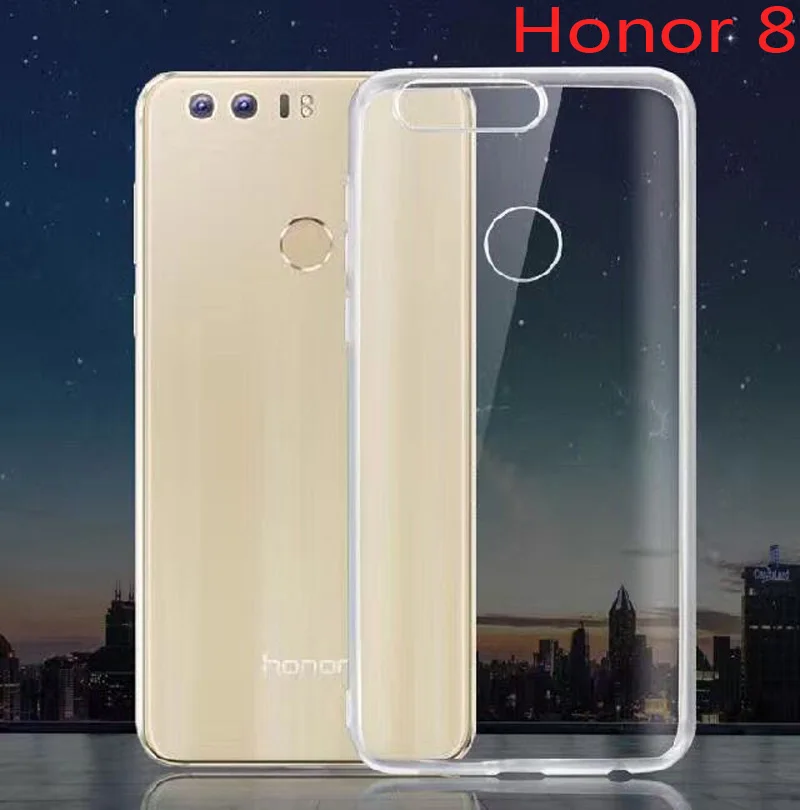 Ультратонкий Прозрачный чехол из ТПУ для Huawei Honor 8 Honor8 мягкая задняя крышка с