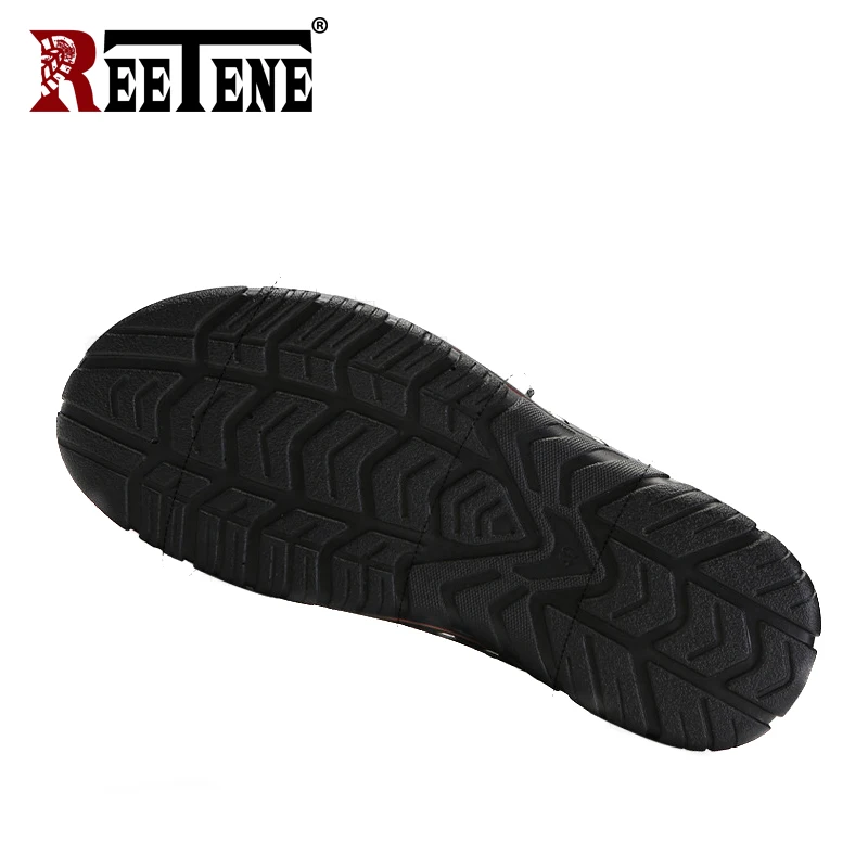 REETENE New Arriver Slippers For Men High Quality Genuine Leather Men's Slippers Outdoor Breathable Casual Man Shoes Men Flats REETENE New Arriver Slippers For Men High Quality Genuine Leather Men's Slippers Outdoor Breathable Casual Man Shoes Men Flats