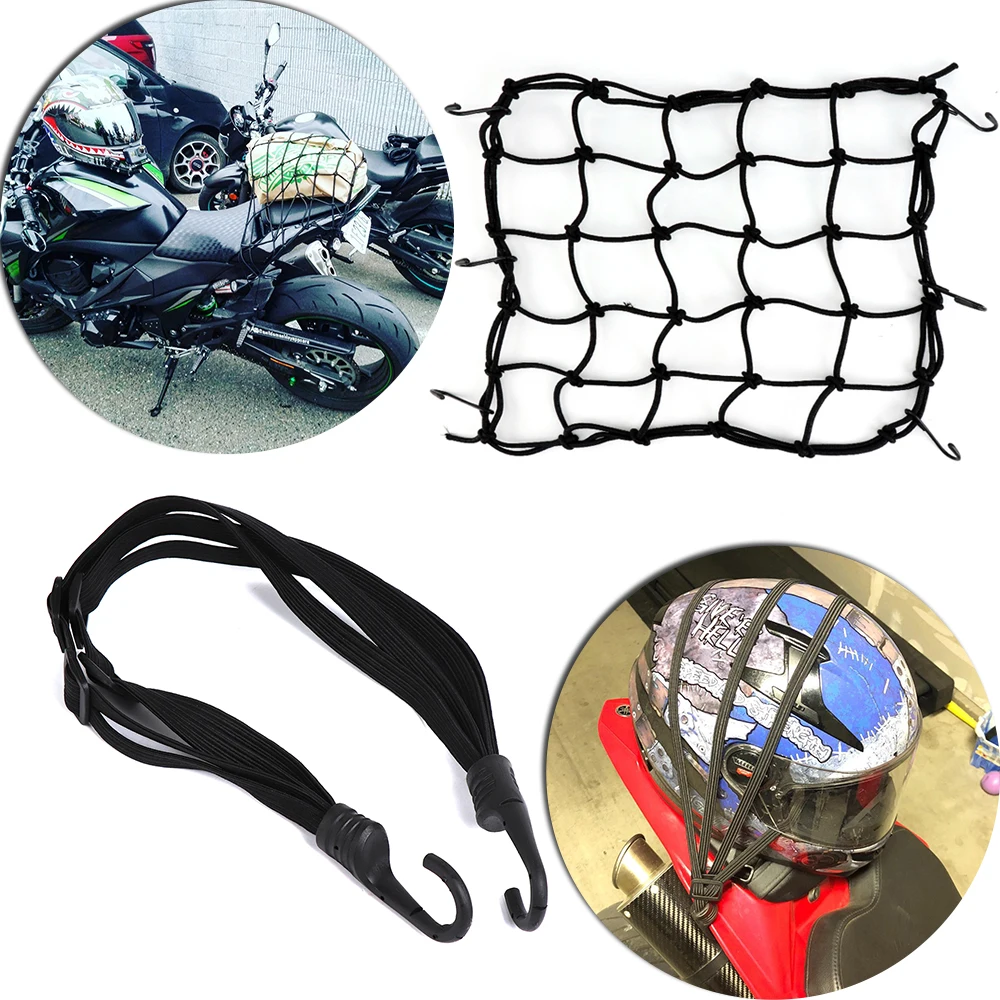 

Motorcycle Accessories 60cm Universal Motorcycle Luggage Net Rope Mesh String Bag High Elasticity Fixed rope Luggage Hooks