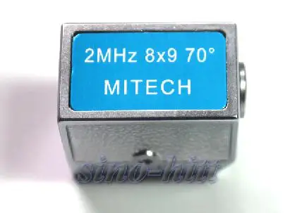 Mitech 70 градусов 2 МГц 8x9 мм угол луча контактный датчик для ультразвукового дефектоскопа