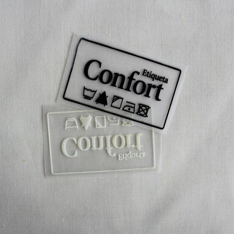 Пользовательские теплообмена этикетки в ярлыках одежды Термальность печати передачи личных печатной краски этикетки 3D private метки имен