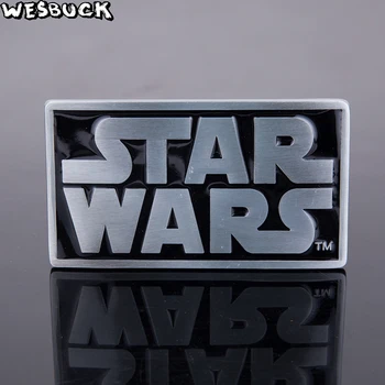

WesBuck Brand Retail New styles Star Wars belt buckle Rectangle Silver For 4cm/1.57in Wide metal cowboy Belt head Fit 4cm Wide