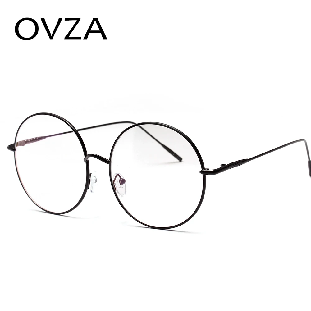 OVZA большие оправы для очков, металлические модные аксессуары, круглые оправы для очков, тонкие ретро очки для женщин и мужчин S6080