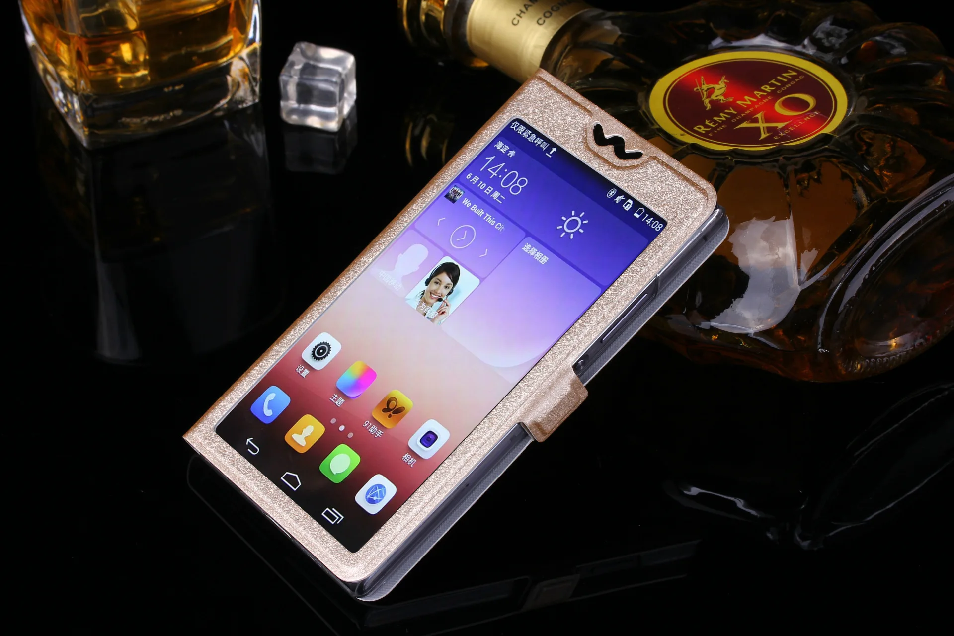 Чехол для телефона Philips S326 S327 X598 X596 S318 с подставкой из искусственной кожи полным