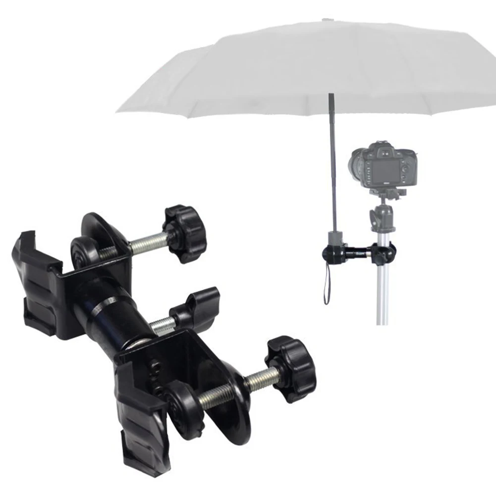 

Photography Lamp Bracket Detachable Umbrella Support Clamp Metal SLR Sunshade Holder Camera Accessories Adjustable High Load