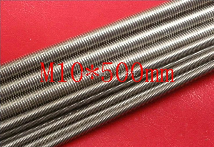 M10*500mm 304,321,316 stainless steel thread bar,threaded rod nuts and