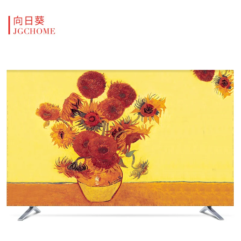 Сделанный на заказ 1"-80" 22 дюймов 75 дюймов экран lcd tv PC чехол декоративный капюшон занавеска пейзаж горный цветочный водонепроницаемый желтый