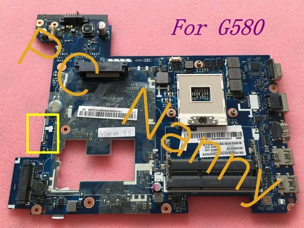 For Lenovo G580 Intel Laptop Motherboard s989 90001175 QIWG5_G6_G9 LA-7982P HM76 HD Graphics Working Tested