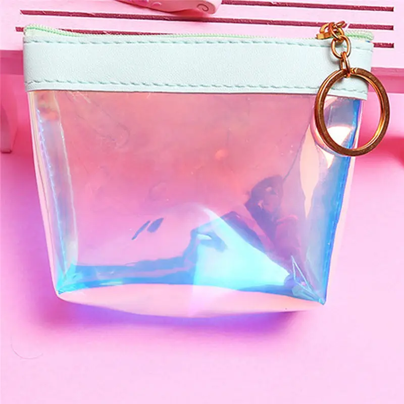 Women Short Style Fashion Lucency Jelly Mini Coin Purse women's wallet clutch portfel cuzdan billetera carteira 40MA1505