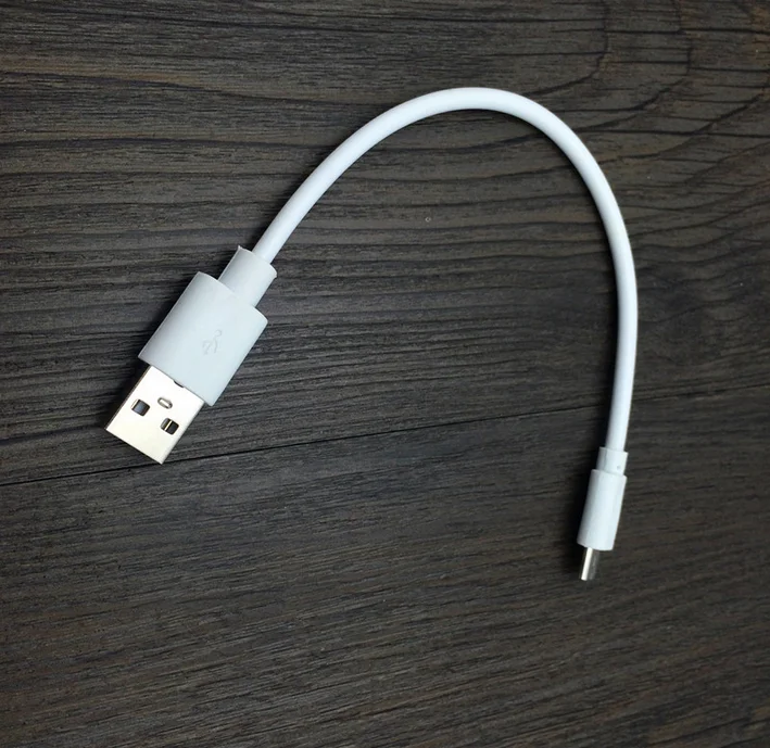 10 قطعة 15 سنتيمتر 2A قصيرة المصغّر usb بيانات كابل الشاحن ل باور ربنك لشحن الهاتف الخليوي الأبيض