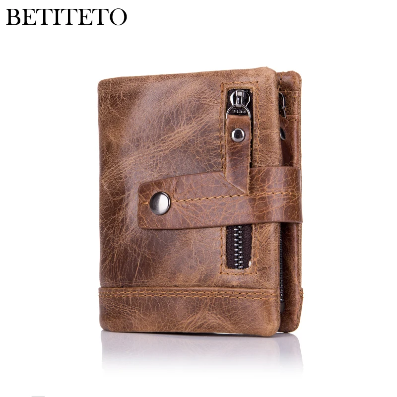 

Betiteto Brand Genuine Leather Men Mini Wallet Male Coin Purse Smart Walet Carteras Small Kashelek Money Bag Portomonee Cuzdan
