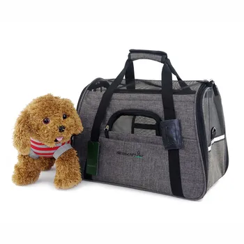 

Out-of-port portable cationic pet supplies one-shoulder breathable cat kennel grid travel boarding pet bag