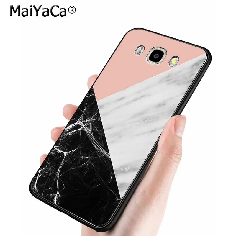 Fashion Geometric Splice Pattern Marble gold pink marble stone