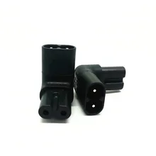 Up Down Angled IEC 320 C8 2P Male to IEC 320 C7 female Socket Adapter CE Reached@ifashion2014