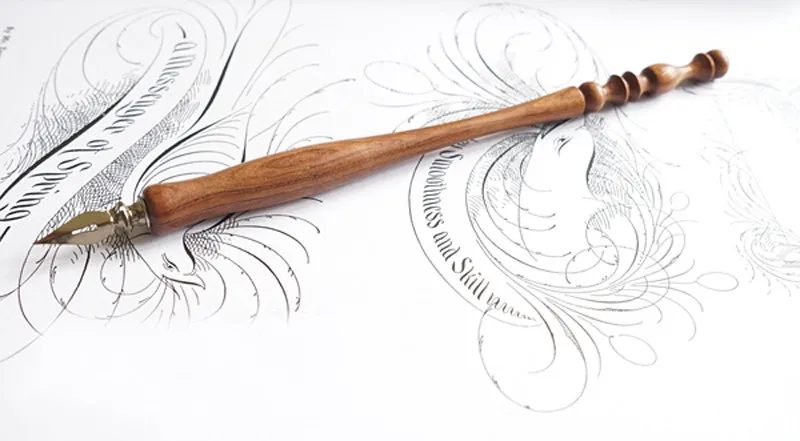 Новая английская профессиональная резьба по дереву каллиграфия прямой держатель для перьевой ручки тела Италия Готическая перьевая ручка