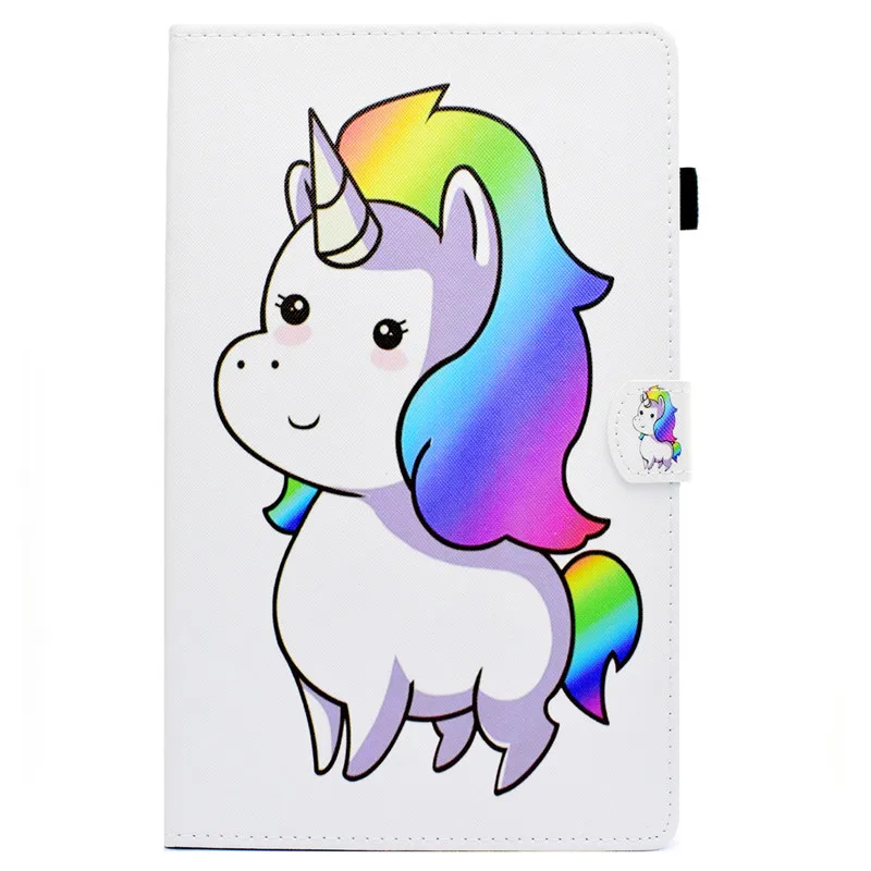 Wekays Cover For Samsung Tab E T560 Cartoon Unicorn Leather Funda Case For Samsung Galaxy Tab E 9.6