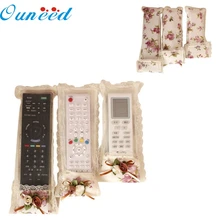 Нулевой домашний пасторальный цветок ткань искусство пульт дистанционного управления наборы ТВ кондиционер пульт дистанционного управления пылезащитный чехол 3 шт