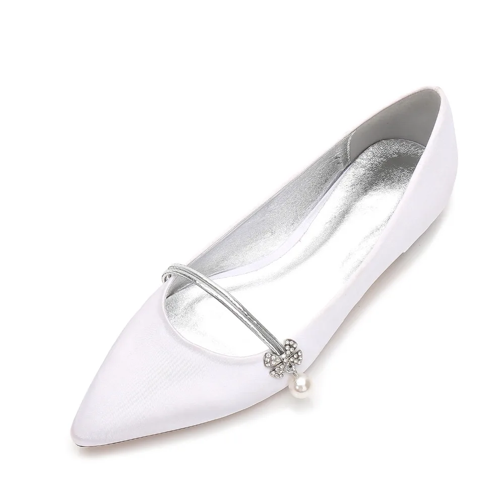 satin pointed toe flats