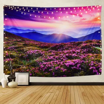 

Romantic lavender Scenery Printing Tapestry Home Tapestry Wall Hanging Delicate Decoration Polyester Beach Towel Tapestry