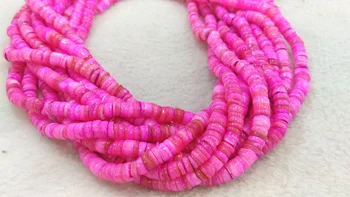 

2Strands 320pcs White Ocean Sea Shell Heishi wheel spacer Bead Washer Beads 6x3mm white ,pink,green,brown,rose,black,blue color