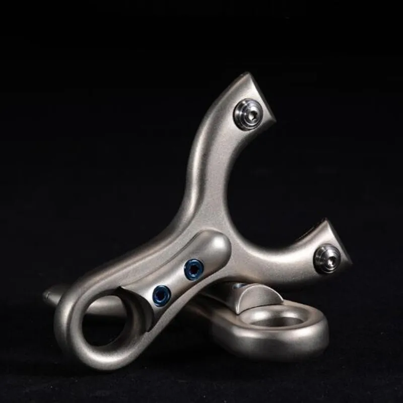 

Small Slingshot Stainless Steel Hunting Catapult with Rubber Band Free Tie Shooting Sling Shot 2019 New