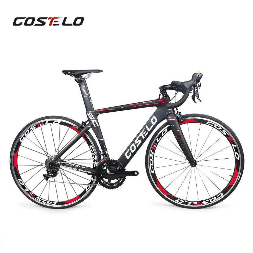 Perfect Christmas gift packages Costelo Speedcoupe carbon fiber road bike frame complete bicycle with pedal bike equipment 1