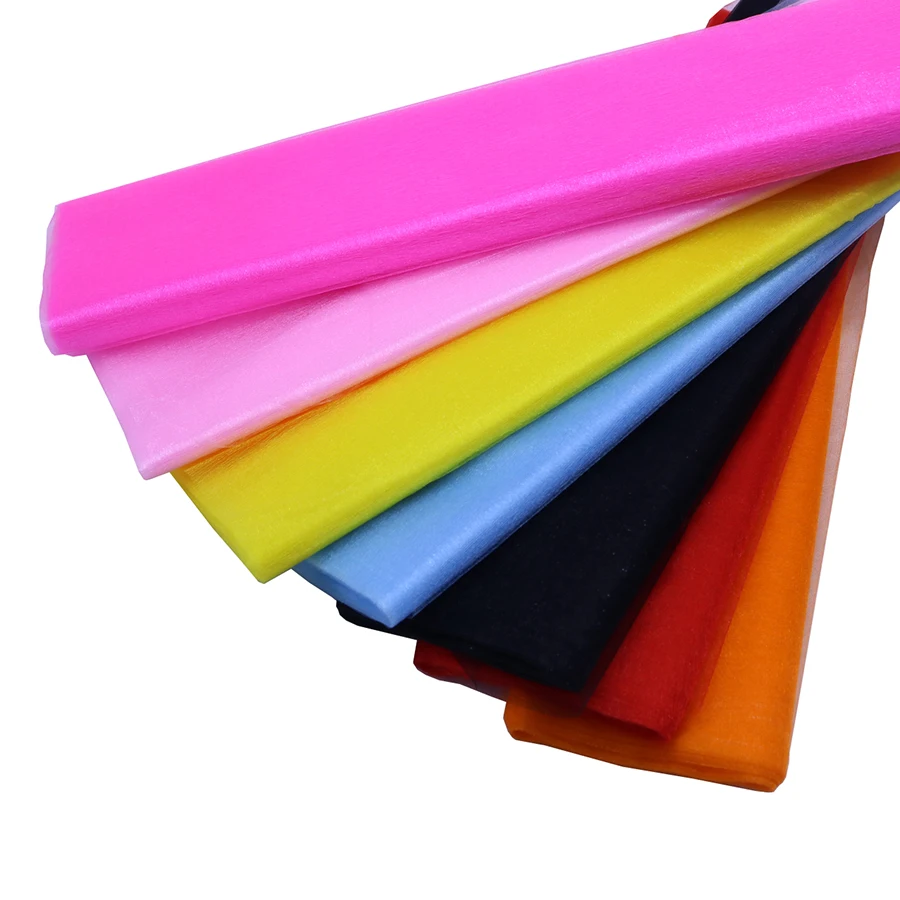 5meter Organza Knot Wedding Chairs Cover Sheer Crystal Organza Tulle Roll Fabric for Wedding Party Decoration Organza Width 48cm