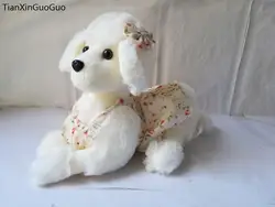 Мило склонны Пудель Собака Мягкая кукла около 35 см одет юбка Пудель Плюшевые Подушка игрушка Рождественский подарок h2017