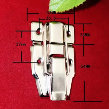 

Silver Color Lock Antique Metal Jewelry Chest Gift Box Suitcase Case Buckles Toggle Hasp Latch Catch Clasp,53*77mm,1PC