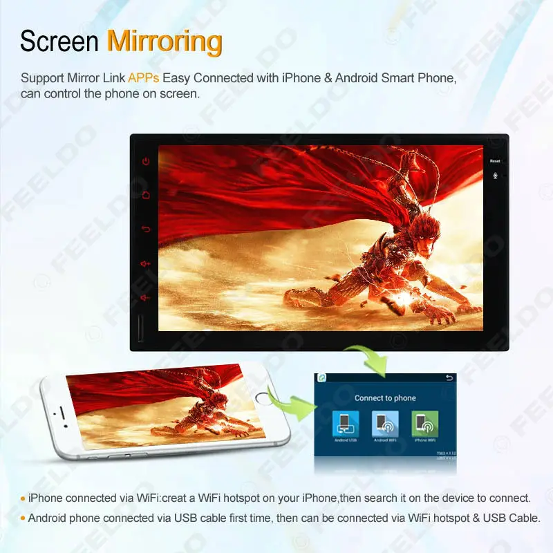 Cheap LEEWA Android 4.4 Car Player (Without DVD)GPS Navigation For Honda CRV Fit Jazz Wifi 3G Bluetooth Steering wheel OBD 2DIN ISO 10