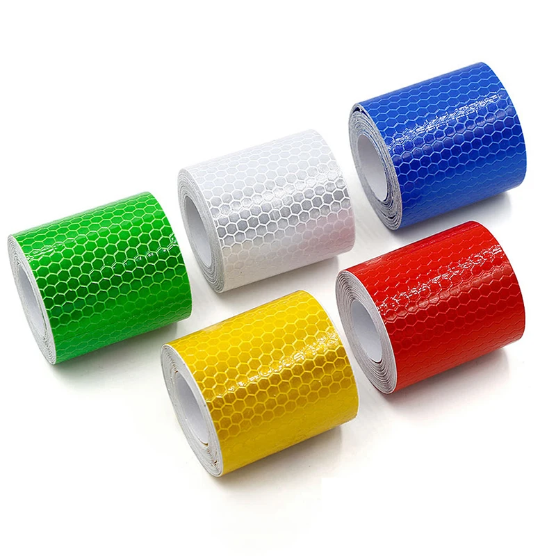 

5cmx3m Safety Mark Reflective Tape Stickers Car Styling Self Adhesive Warning Tape Automobiles Motorcycle Reflective Film